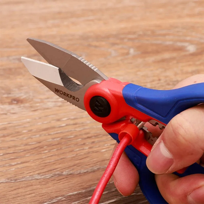 WORKPRO WP294003 Electrician Scissors Hand Tools Cut The Wire and Paper Strips