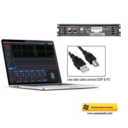 wiring harness 4X150W Car DSP amplifier with android Software app car radio sound upgrade digital audio signal processor