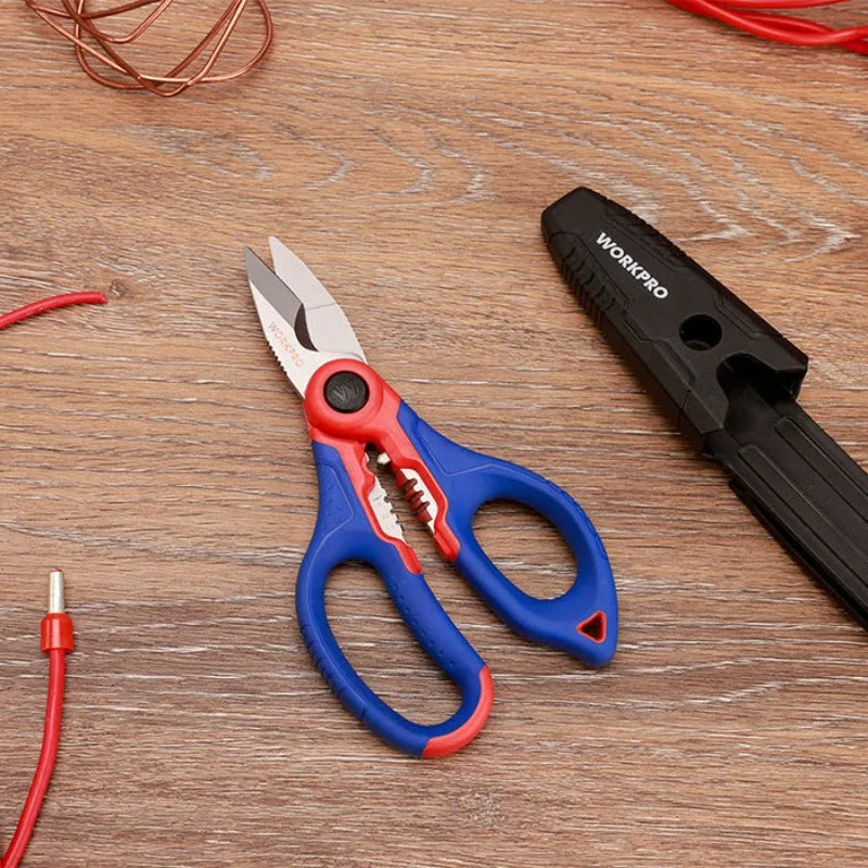 WORKPRO WP294003 Electrician Scissors Hand Tools Cut The Wire and Paper Strips