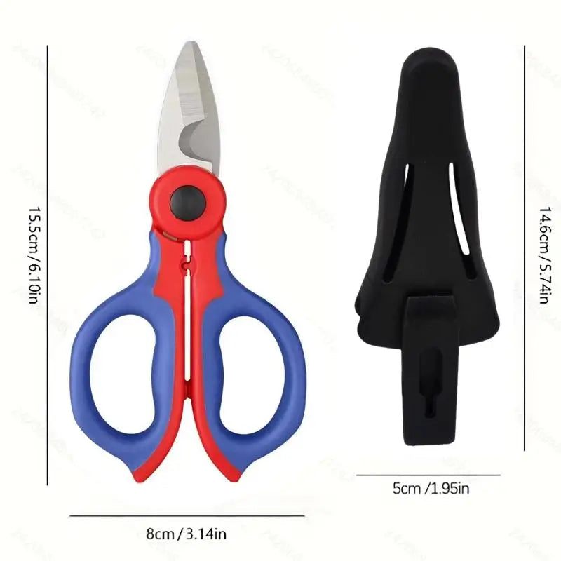 »Industrial-grade Heavy-duty Cable Cutters Electrician's Shears, Non-slip Manual Wire Strippers, Household Shears (with Sheath)
