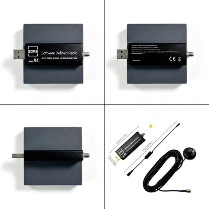 HTOOL RTL-SDR Latest V4 Software Defined Radio Receiver R860 RTL2832U 1PPM TCXO HF BiasT SMA Software Defined Radio + Antenna
