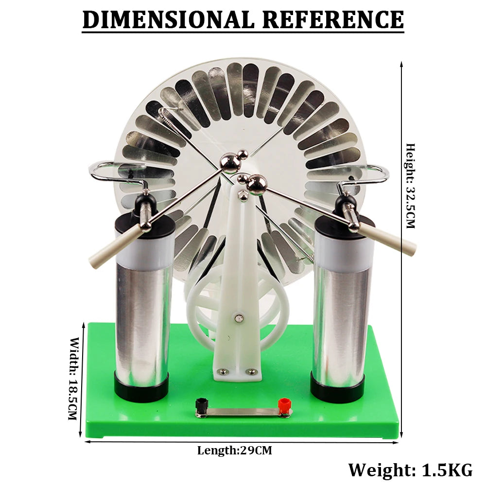 Electrostatic Generator Demonstration Tool Teaching Prop Jar Generator Educational Physics Equipment for Classroom