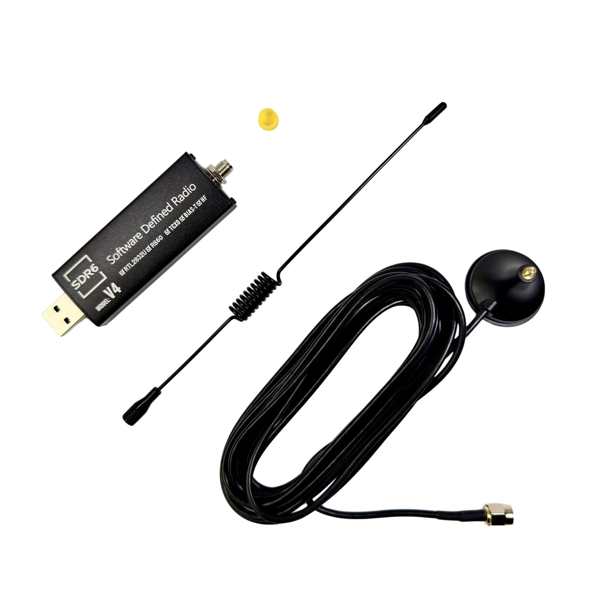 HTOOL RTL-SDR Latest V4 Software Defined Radio Receiver R860 RTL2832U 1PPM TCXO HF BiasT SMA Software Defined Radio + Antenna
