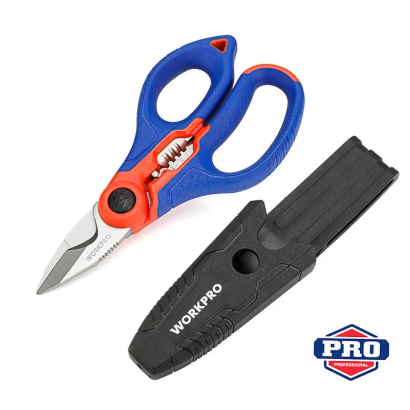 WORKPRO WP294003 Electrician Scissors Hand Tools Cut The Wire and Paper Strips